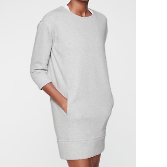 Athleta Dresses & Skirts - Athleta Cozy Karma Fleece Black Back Zip Dress